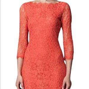 DVF lace mini dress